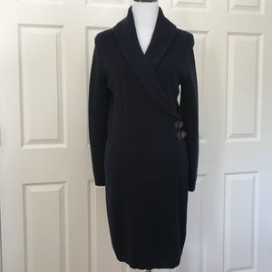 Lauren by Ralph Lauren faux wrap knit dress